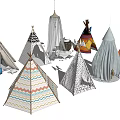 Colorful Decorative Tents With Various Patterns And Styles For Kids Room