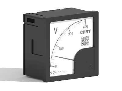 Industrial Voltmeter Device CHNT ALX1310A Black Housing 0450V Scale With QR Code 3d model Industrial Voltmeter Device CHNT ALX1310A Black Housing 0450V Scale With QR Code 3d model