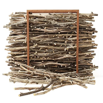 Firewood Branch Old Decoration 3d model