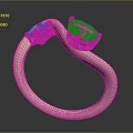 Elegant Gold Ring With Twisted Band And Two Shiny Diamonds For Women