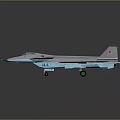 White Military Fighter Jet With Sleek Aerodynamic Design And Red Star Emblems 3d model