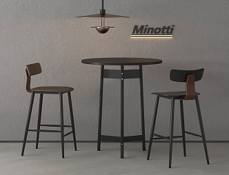 Leisure Table and Chair Negotiation Table and Chair Bar Stool 3d model