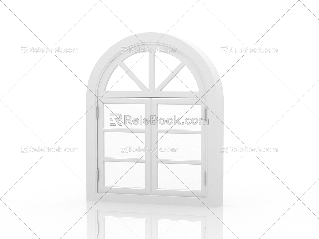 Modern windows and doors casement window 3d model