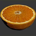Fresh Sliced Orange With Vibrant Color And Juicy Segments On Dark Background