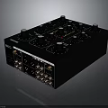 Professional Black Electronic Audio Mixer With Multiple Control Knobs And Ports