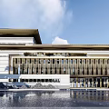 New Chinese Style Sales Office Design 3d model