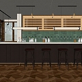 Retro bar 3d model