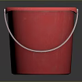 Plastic bucket big trash can bucket pot container realistic 3d model