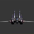 Futuristic Purple And White Spacecraft Model With Aerodynamic Wings For Cosmic Exploration