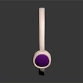 Rose Gold Ring With Purple Gemstone Simple Design For Daily Wear