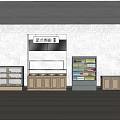 Retail Display Cabinets and Shelves with Glass Doors Multiple Shelves and Wooden Drawers