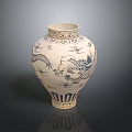 Carved Ceramic Vase With Intricate Dragon Patterns And Decorative Designs 3d model