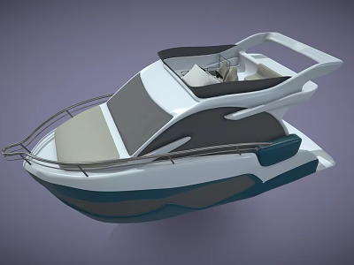 Modern Yacht With Sleek Design And Stylish Features 3d model
