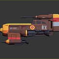 Vibrant 3D Model Passenger Plane With Red Yellow Fuselage Wings And M1010 Marking