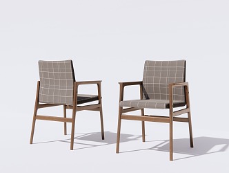 modern armchair dining chair leisure chair 3d model