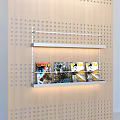 Bookshelf Display Rack Display Cabinet Shelf Publications and Periodical Rack Metal Bookshelf Punched Plate Wall Panel 3d model