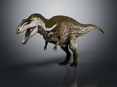 Realistic T-Rex Dinosaur Character Standing With Open Mouth And Sharp Teeth 3d model