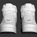 White High Top Daily Use Sneakers With Velcro Straps Smooth Upper And Reflective Soles