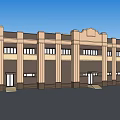 European Architecture Featuring Classical Design Symmetrical Facade Ornate Windows And Portico