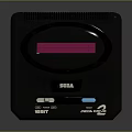 SEGA CD Computer Device With Black Design And Pink Magic Eye Screen Feature 3d model