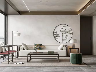 New Chinese Living Room 3d model
