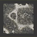 Natural Scenic Landscape Pattern on Stone Surface With Deep Blue Gray White and Gold Textures