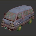 minibus minibus minivan driverless bus bus school bus van box car 3d model