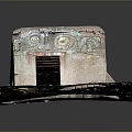 Intricate Stone Sculpture Carving With Colorful Decorative Patterns And Detailed Architectural Design