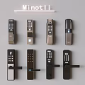 Minotli Smart Door Handles With Various Designs And Electronic Control Panels 3d model