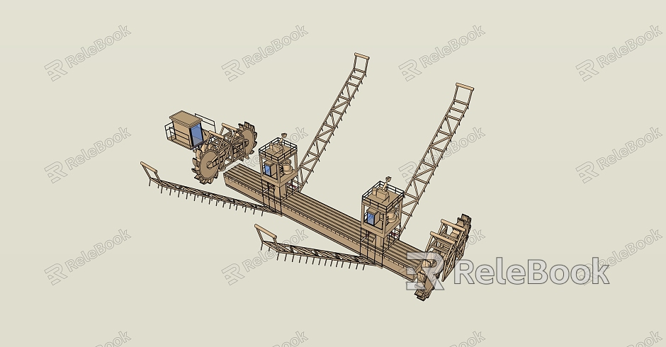 Modern Industrial LOFT Equipment Four Corner Bucket Wheel Machine model