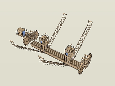 Modern Industrial LOFT Equipment Four Corner Bucket Wheel Machine model