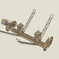 Heavy Duty Industrial Equipment Featuring Conveyor Belt Steel Frame And Mechanical Arms