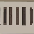 Traditional Wooden Wall Lamps With Various Decorative Patterns On Beige Wall
