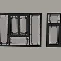 Chinese-style window new Chinese-style window casement window glass window door window bay window floor-to-ceiling window 3d model