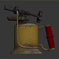blowtorch fire lamp gasoline blowtorch kerosene blowtorch blowpipe modern weapon hot weapon hot weapon gun 3d model