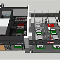 Modern Car Showroom Interior With Multiple Vehicles And Brand Logos