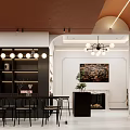 Modern Retail Boutique Interior With Display Shelves Wooden Counter And Green Plants