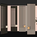 Modern Light Luxury Screen Partition 3d model