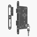Stainless Steel Door Lock Set With Lock Body Keys And Security Hardware Components