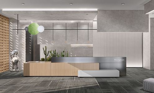 Modern Front Desk 3d model