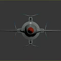 Futuristic Spacecraft Design With Silver Body Blue Components And Red Nose Cone