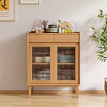 Nordic Sideboard Solid Wood Sideboard 3d model