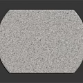 Modern Minimalist Stone Outdoor Bench With Curved Support And Gray Textured Surface