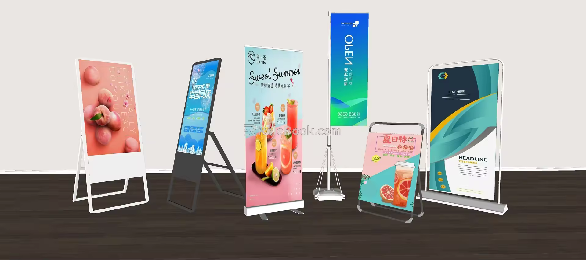 Yi Labao Display Board Display Rack Billboard Advertising Display Rack Advertising Screen Advertising Display Board 3d model