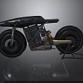 Black Electric Motorcycle With Sleek Design Large Wheels And Battery Pack