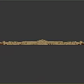 Ornate Wooden Decorative Molding With Golden Accents And Intricate Floral Carvings
