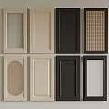 Diverse Cabinet Door Styles Featuring Rattan Panel Glass and Solid Color Designs