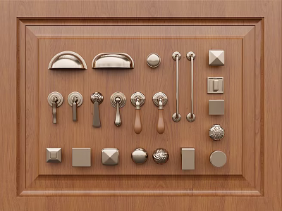 Modern European Middle Ancient Cabinet Door Handle Door Handle 3d model