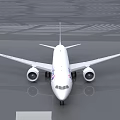 LATAM Passenger Airplane With White Fuselage Blue Red Tail And Engines