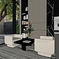 Modern Casual Sofa Combination Single Sofa 3d model